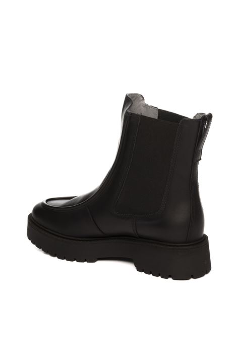 Black leather chelsea boot NERO GIARDINI | 411392GUANTO-100